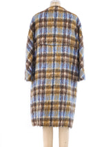 1960's Plaid Mohair Coat Outerwear arcadeshops.com