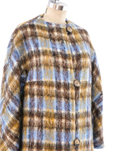 1960's Plaid Mohair Coat Outerwear arcadeshops.com