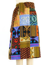 Saks Fifth Avenue Patchwork Wrap Skirt Bottom arcadeshops.com