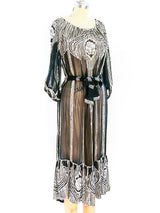 Sequin Embellished Silk Chiffon Dress Dress arcadeshops.com