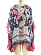 Silk Floral Caftan Top Top arcadeshops.com