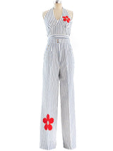 Striped Halter Ensemble Suit arcadeshops.com