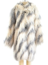 Striped Mongolian Lamb Fur Jacket Jacket arcadeshops.com