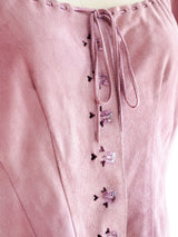 Suede Top with Cutout Details Top arcadeshops.com