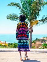 Rainbow Star Knit Sweater Coat Jacket arcadeshops.com