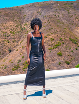 Gianni Versace Leather Column Dress Dress arcadeshops.com