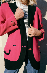 Gianni Versace Fuschia Crepe Jacket Jacket arcadeshops.com