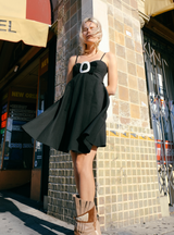 Thierry Mugler Buckle Accent Babydoll Dress Dress arcadeshops.com