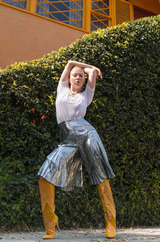 Christian Dior Silver Lurex Shorts Bottom arcadeshops.com