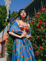 Yves Saint Laurent Floral Midi Skirt and Shawl Bottom arcadeshops.com