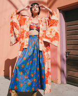 Floral Printed Kimono Jacket arcadeshops.com