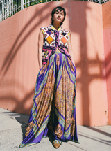 Scarf Printed Palazzo Pants Bottom arcadeshops.com