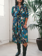 Yves Saint Laurent Abstract Plaid Skirt Ensemble Suit arcadeshops.com