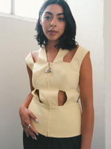 Thierry Mugler Cutout Peplum Top Top arcadeshops.com