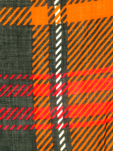 Yves Saint Laurent Oversized Plaid Wool Scarf Accessory arcadeshops.com