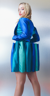 Sculptural Colorblock Satin Jacket Jacket arcadeshops.com