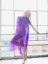 Yves Saint Laurent Bird Motif Printed Chiffon Dress Dress arcadeshops.com