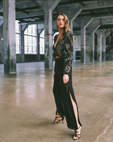 Beaded High Slit Trouser Bottom arcadeshops.com