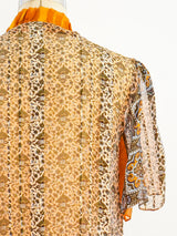 Paisley Silk Chiffon Blouse Top arcadeshops.com