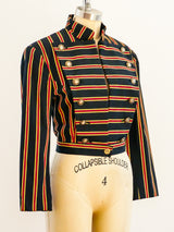 Military Inspired Ozbek Striped Jacket Jacket arcadeshops.com