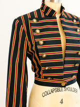 Military Inspired Ozbek Striped Jacket Jacket arcadeshops.com