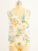 Gucci Pastel Floral Silk Tank Top arcadeshops.com