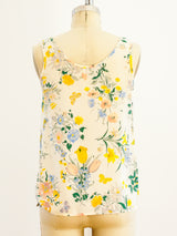 Gucci Pastel Floral Silk Tank Top arcadeshops.com