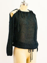 Courrèges Black Lurex Sweater Top arcadeshops.com