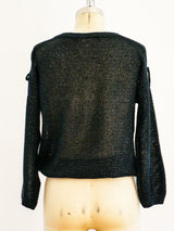 Courrèges Black Lurex Sweater Top arcadeshops.com