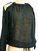 Courrèges Black Lurex Sweater Top arcadeshops.com