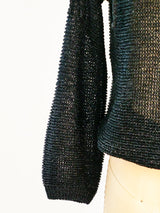 Courrèges Black Lurex Sweater Top arcadeshops.com
