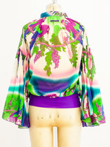 Jean Paul Gaultier Ombré Parrot Blouse Top arcadeshops.com