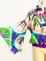 Jean Paul Gaultier Ombré Parrot Blouse Top arcadeshops.com