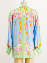 Escada Sherbert Pastel Silk Blouse Top arcadeshops.com