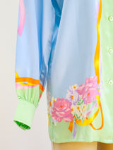 Escada Sherbert Pastel Silk Blouse Top arcadeshops.com