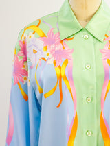 Escada Sherbert Pastel Silk Blouse Top arcadeshops.com