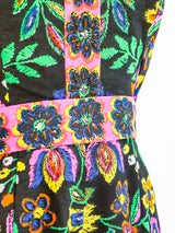 1960's Neon Floral Romper Jumpsuit arcadeshops.com