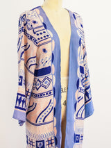 Geometric Silk Duster Jacket arcadeshops.com