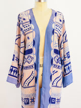Geometric Silk Duster Jacket arcadeshops.com