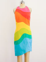 Rainbow Linen Tank Dress Dress arcadeshops.com
