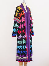 Rainbow Star Knit Sweater Coat Jacket arcadeshops.com