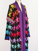 Rainbow Star Knit Sweater Coat Jacket arcadeshops.com