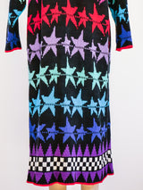 Rainbow Star Knit Sweater Coat Jacket arcadeshops.com