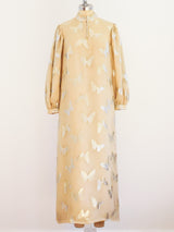 Butterfly Silk Chiffon Maxi Dress Dress arcadeshops.com