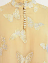 Butterfly Silk Chiffon Maxi Dress Dress arcadeshops.com