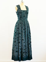 1960s Italian Demi-Couture Sequin Gown Dress arcadeshops.com