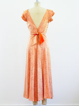 1930's Geometric Jacquard Gown Dress arcadeshops.com