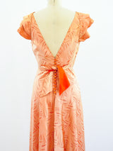 1930's Geometric Jacquard Gown Dress arcadeshops.com