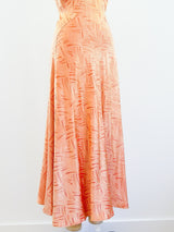 1930's Geometric Jacquard Gown Dress arcadeshops.com