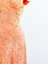 1930's Geometric Jacquard Gown Dress arcadeshops.com